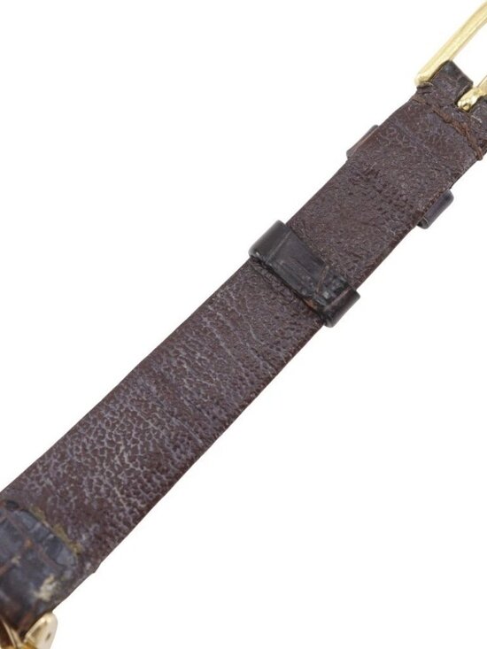 OMEGA Watches Cal.244 IvoryDial Plated Gold/Embossed Leather Hand Winding ... main image 11